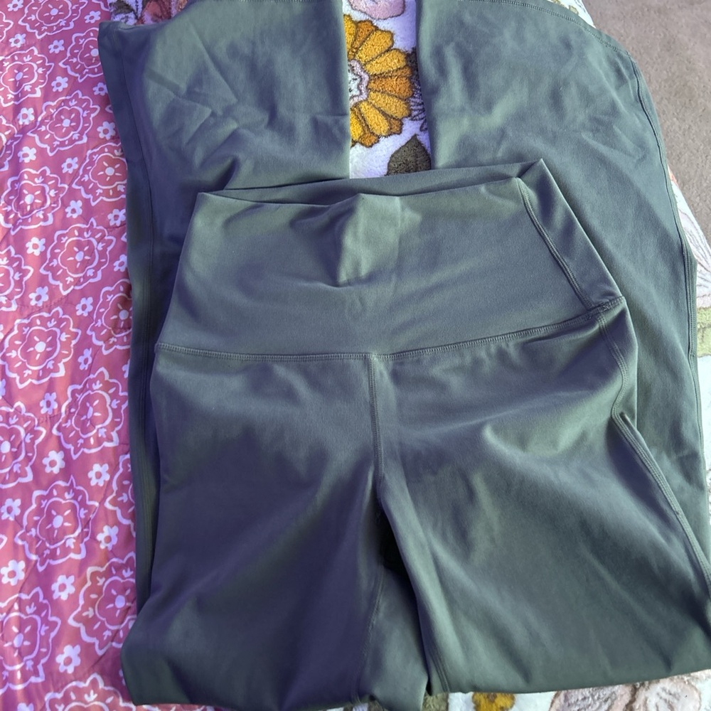 Olive Green Women's Flare Leggings